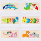 Personalized Baby Name Wooden Puzzle with Stacking Animals - KAAYEE Puzzle
