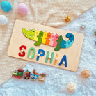 Personalized Baby Name Wooden Puzzle with Stacking Animals - KAAYEE Puzzle