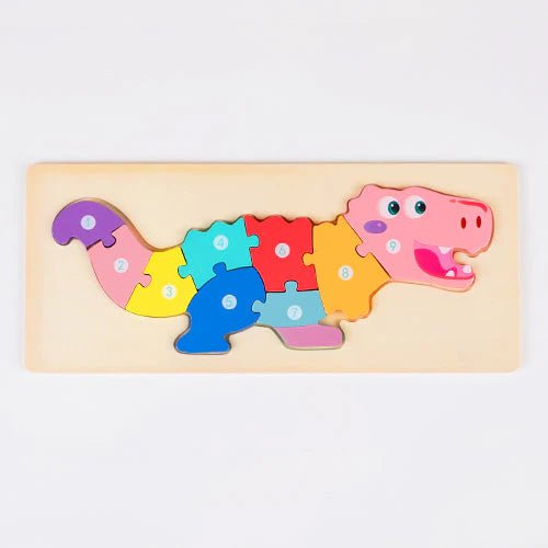 Personalized Baby Name Wooden Puzzle with Stacking Animals - KAAYEE Puzzle
