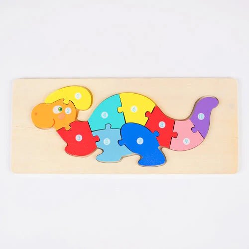 Personalized Baby Name Wooden Puzzle with Stacking Animals - KAAYEE Puzzle