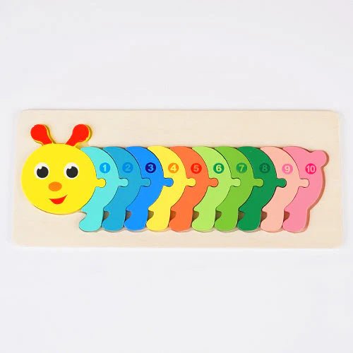 Personalized Baby Name Wooden Puzzle with Stacking Animals - KAAYEE Puzzle
