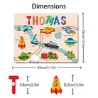 Personalized Baby Name Wooden Puzzle with Vehicle Toys - KAAYEE Puzzle