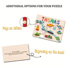 Personalized Baby Name Wooden Puzzle with Vehicle Toys - KAAYEE Puzzle