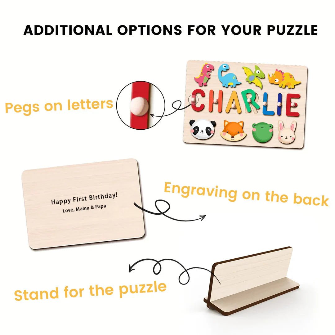 Personalized Baby Wooden Jigsaw Puzzle - KAAYEE Puzzle