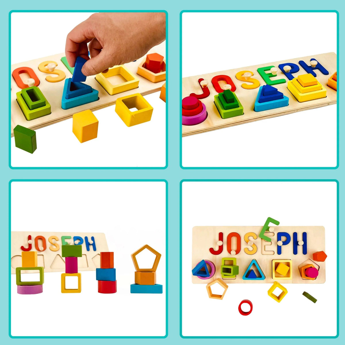 Personalized Stacking Toy Baby Wooden Jigsaw Puzzle - KAAYEE Puzzle