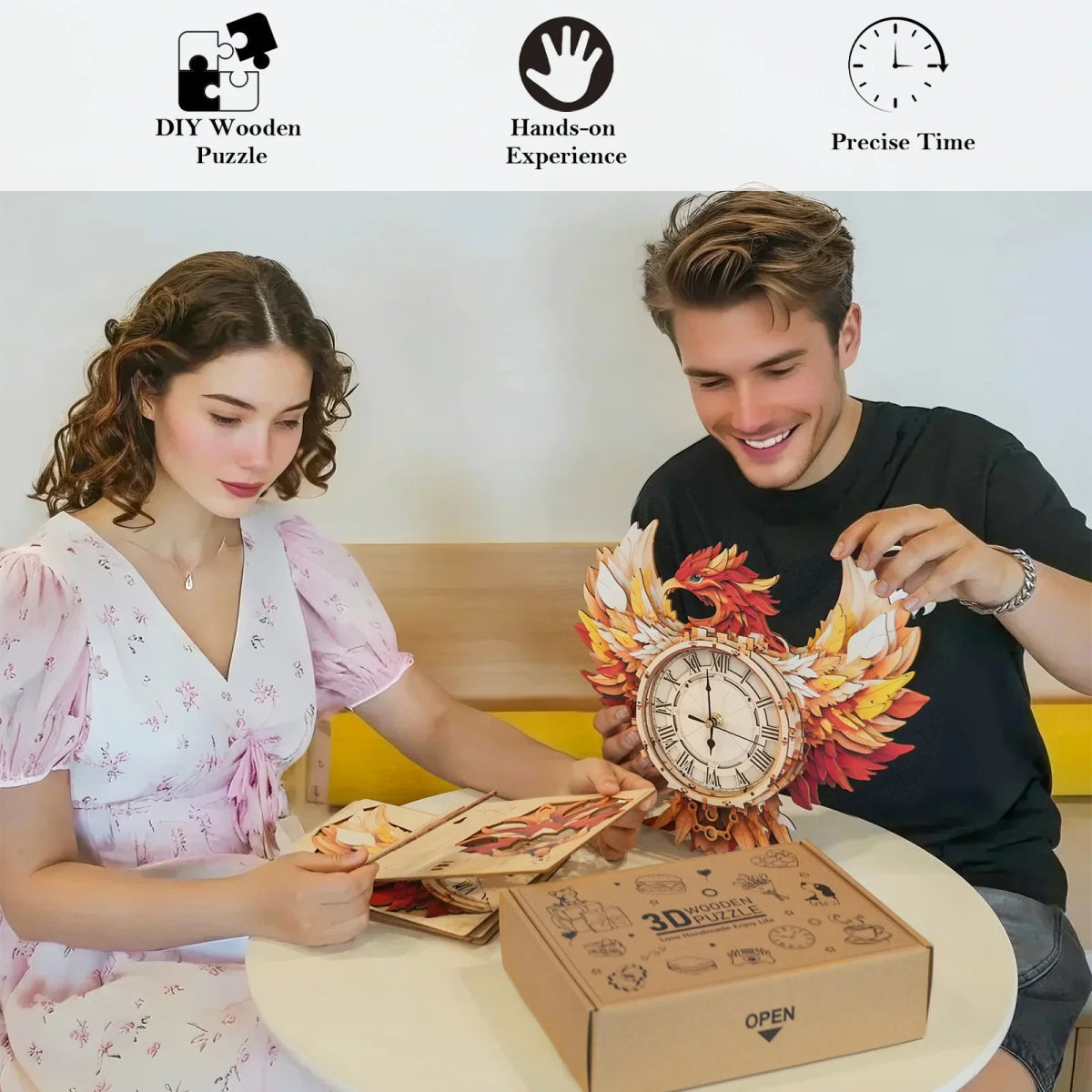 Phoenix Wooden Clock Kit - KAAYEE Puzzle
