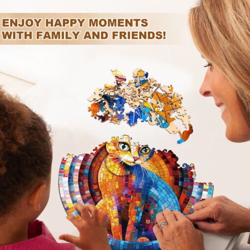 Pixel Kitty Wooden Jigsaw Puzzle - KAAYEE Puzzle