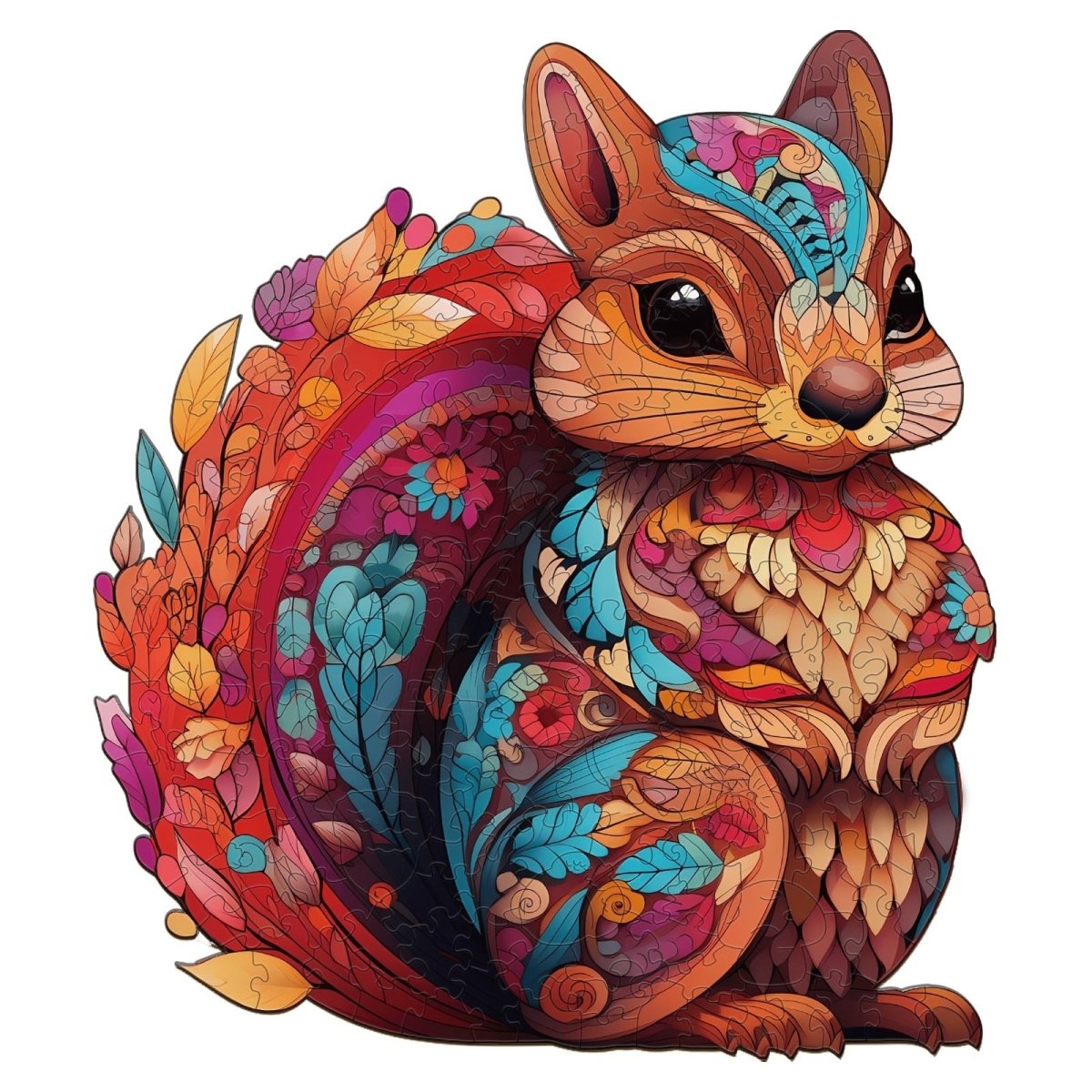 Playful Squirrel Wooden Jigsaw Puzzle - KAAYEE Puzzle