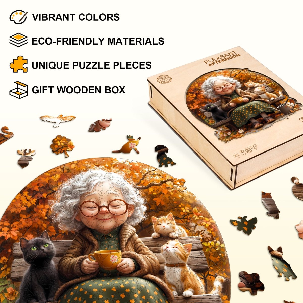 Pleasant afternoon Wooden Jigsaw Puzzle - KAAYEE Puzzle