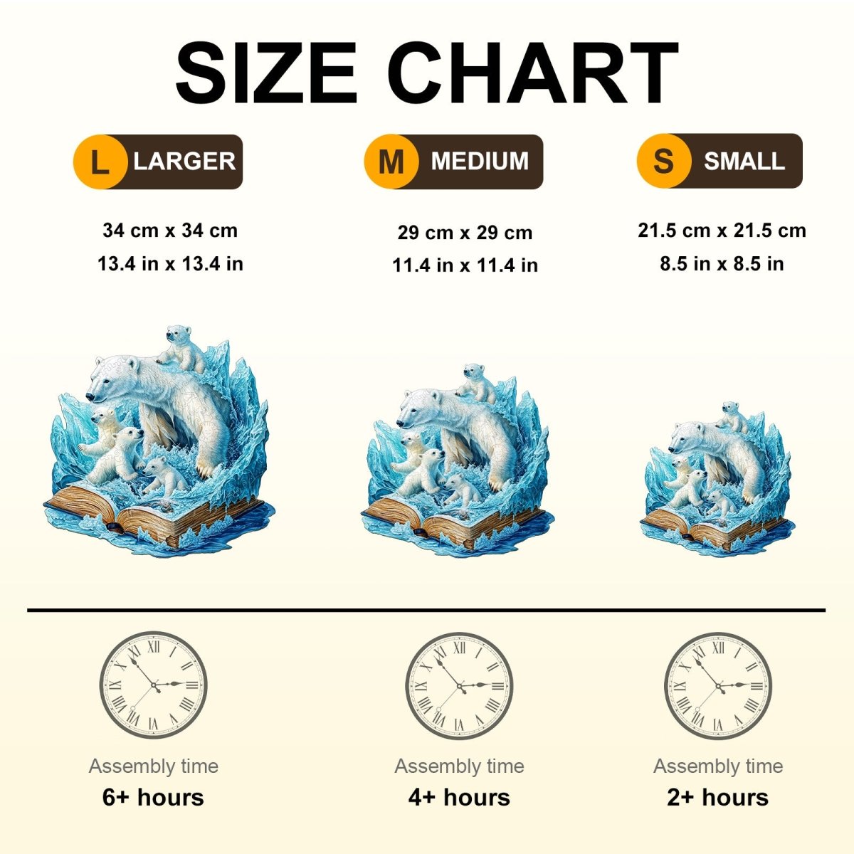 Polar Bears Story Wooden Jigsaw Puzzle - KAAYEE Puzzle