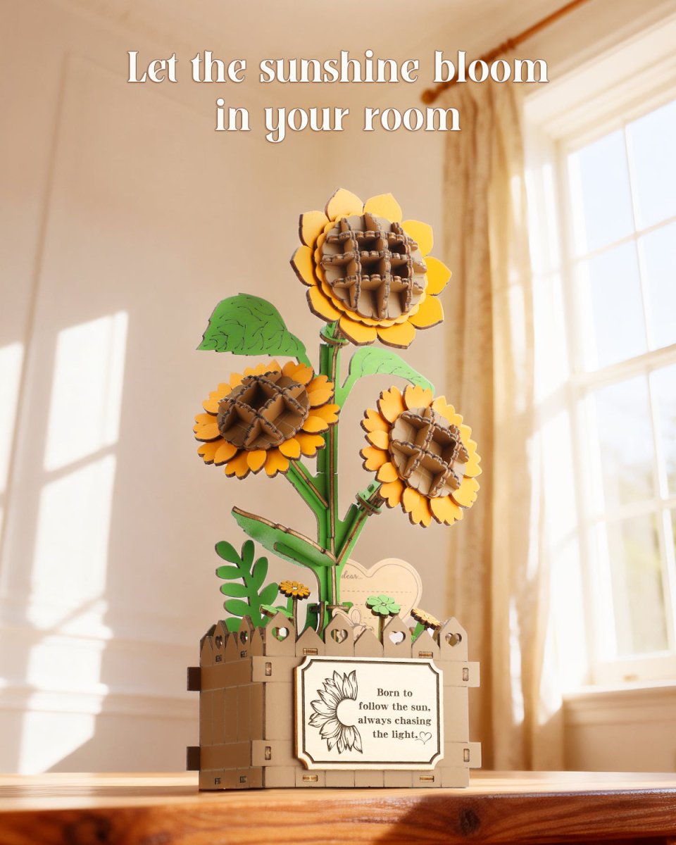 Potted Sunflower DIY Wooden Kit - KAAYEE Puzzle