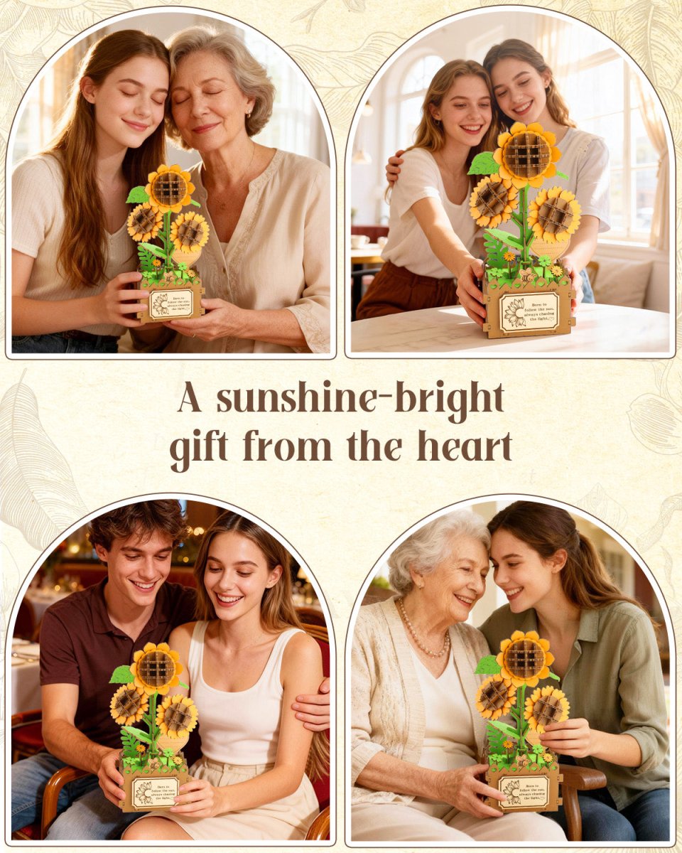 Potted Sunflower DIY Wooden Kit - KAAYEE Puzzle