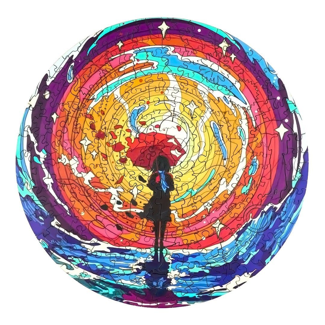 PSYCHEDELIC GIRL Wooden Jigsaw Puzzle - KAAYEE Puzzle