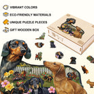Puppy Garden Wooden Jigsaw Puzzle - KAAYEE Puzzle