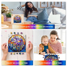 Purple Glass Iris Wooden Jigsaw Puzzle - KAAYEE Puzzle