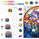 Purple Glass Iris Wooden Jigsaw Puzzle - KAAYEE Puzzle