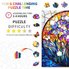 Purple Glass Iris Wooden Jigsaw Puzzle - KAAYEE Puzzle