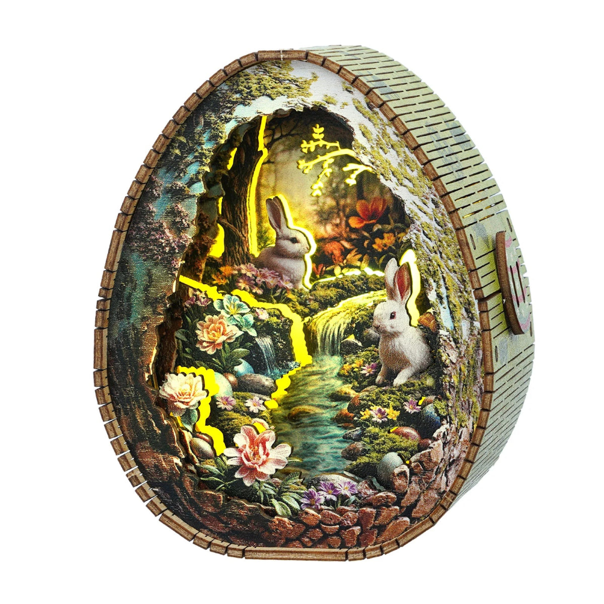 Rabbits by the Stream Night Light - KAAYEE Puzzle