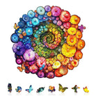 Rainbow vortex mushrooms Wooden Jigsaw Puzzle - KAAYEE Puzzle