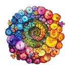Rainbow vortex mushrooms Wooden Jigsaw Puzzle - KAAYEE Puzzle