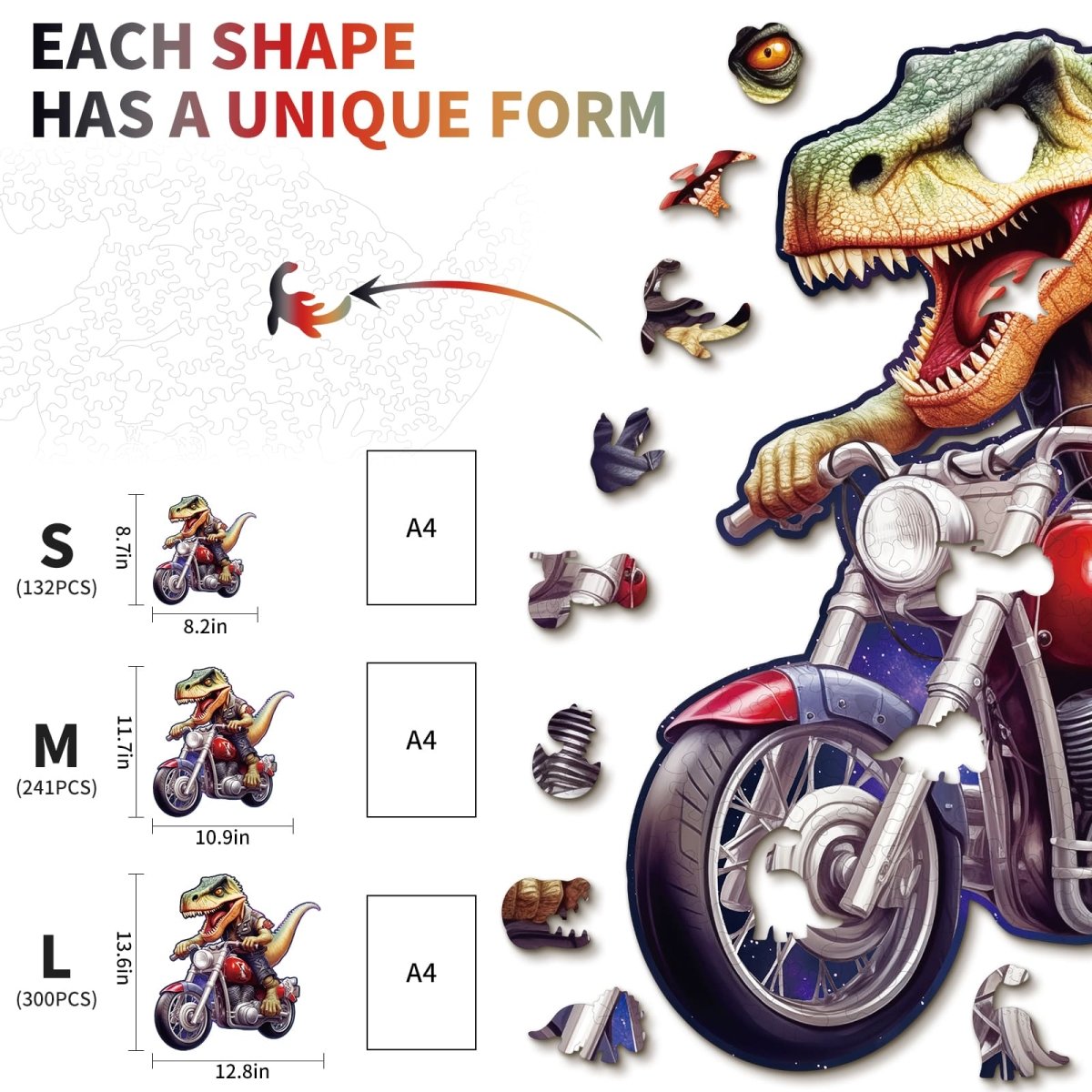 Raptor Riders Wooden Jigsaw Puzzle - KAAYEE Puzzle