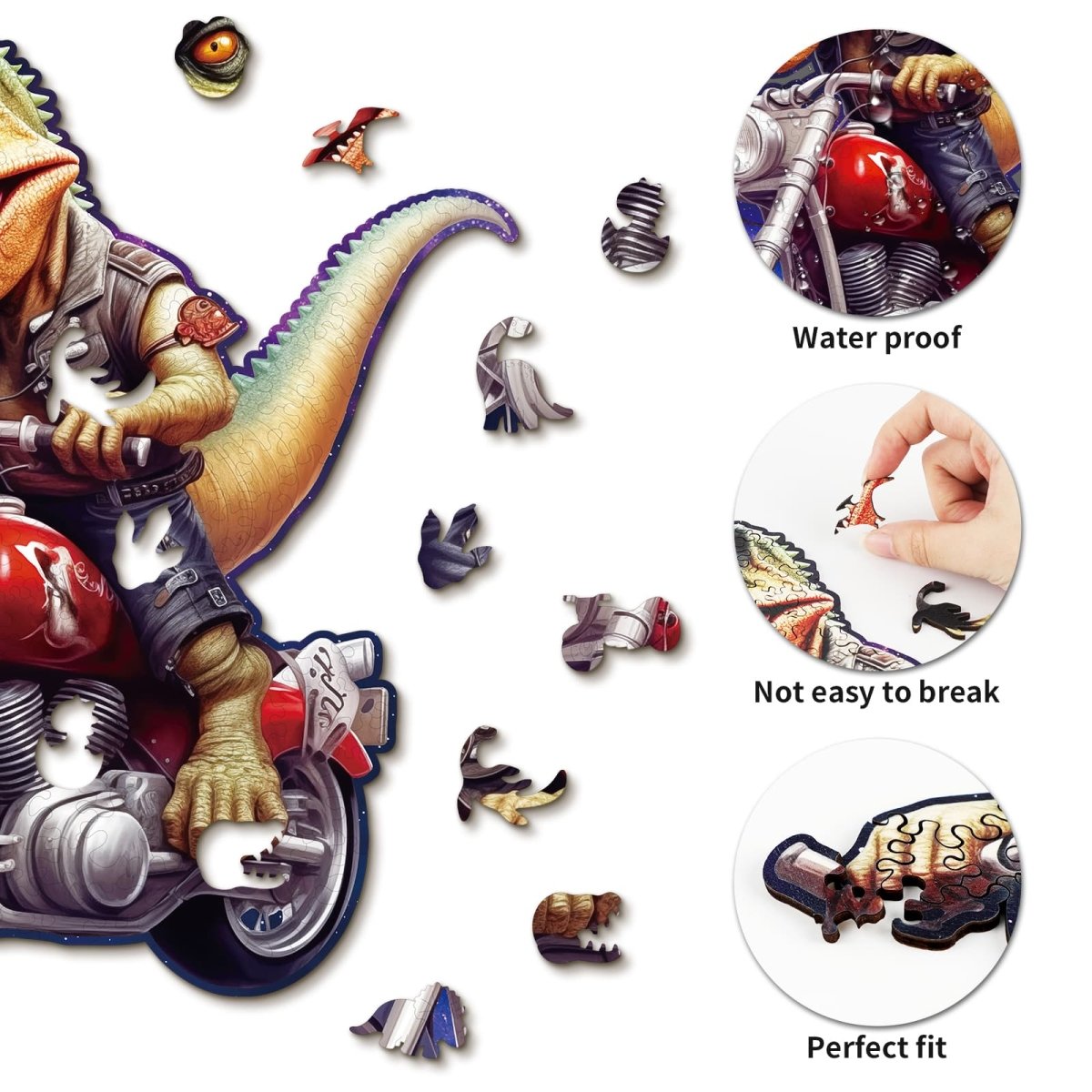 Raptor Riders Wooden Jigsaw Puzzle - KAAYEE Puzzle