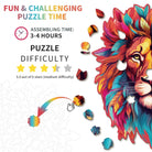 Resolute Lion Wooden Jigsaw Puzzle - KAAYEE Puzzle
