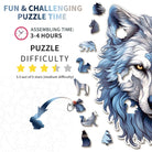Resolute Snow Wolf Wooden Jigsaw Puzzle - KAAYEE Puzzle