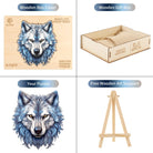 Resolute Snow Wolf Wooden Jigsaw Puzzle - KAAYEE Puzzle