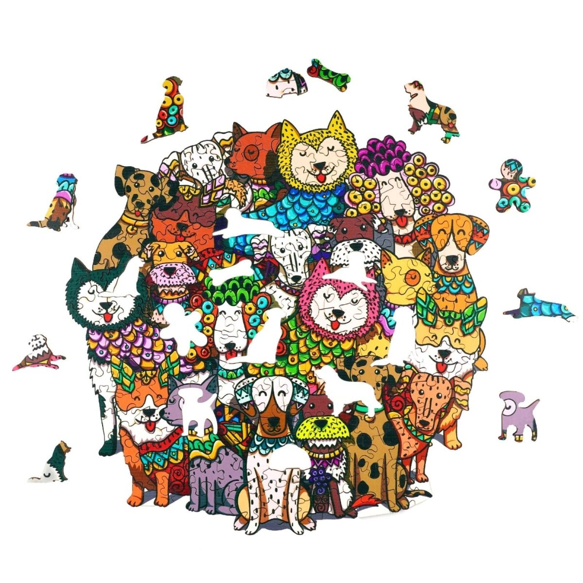 RICH DOG Wooden Jigsaw Puzzle - KAAYEE Puzzle