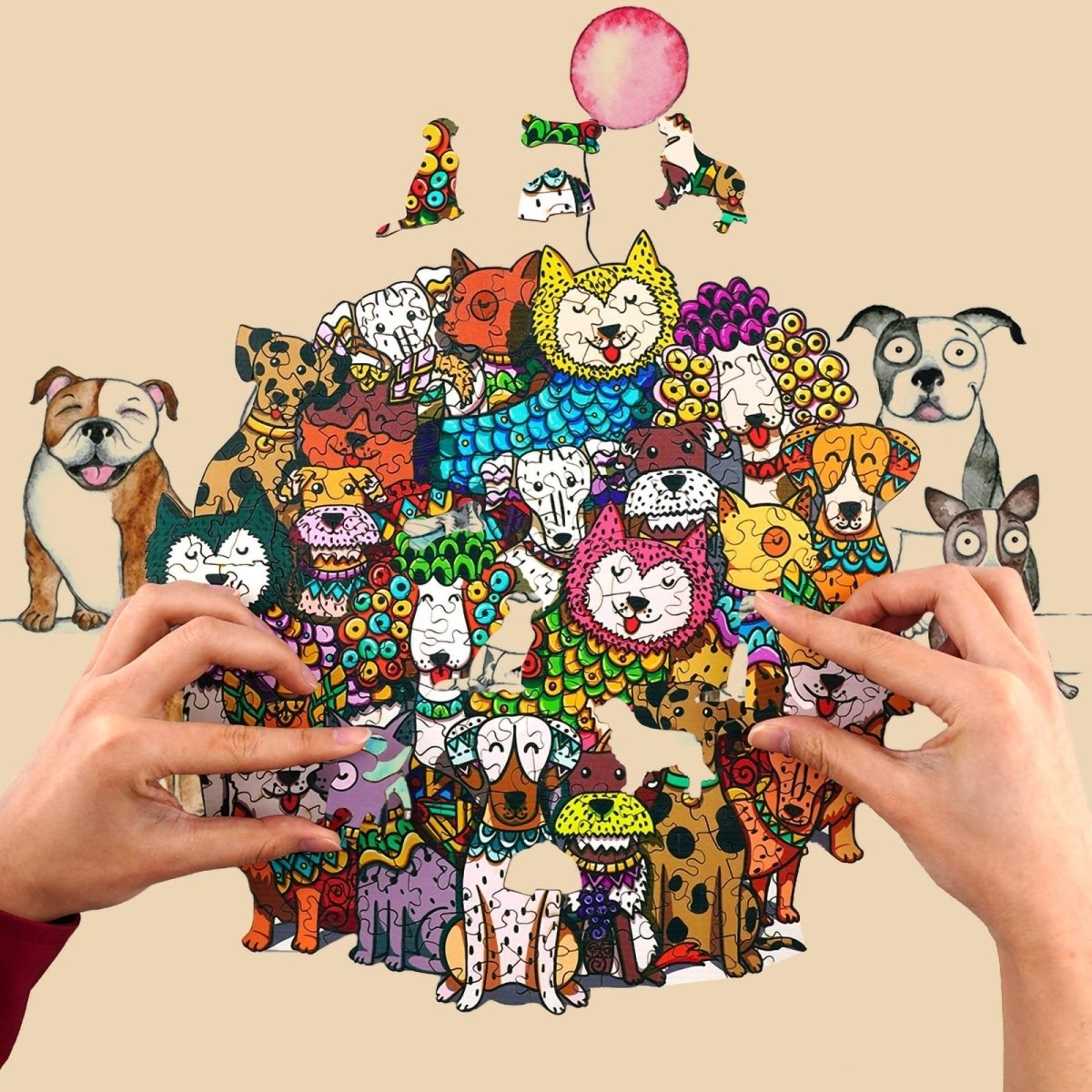 RICH DOG Wooden Jigsaw Puzzle - KAAYEE Puzzle