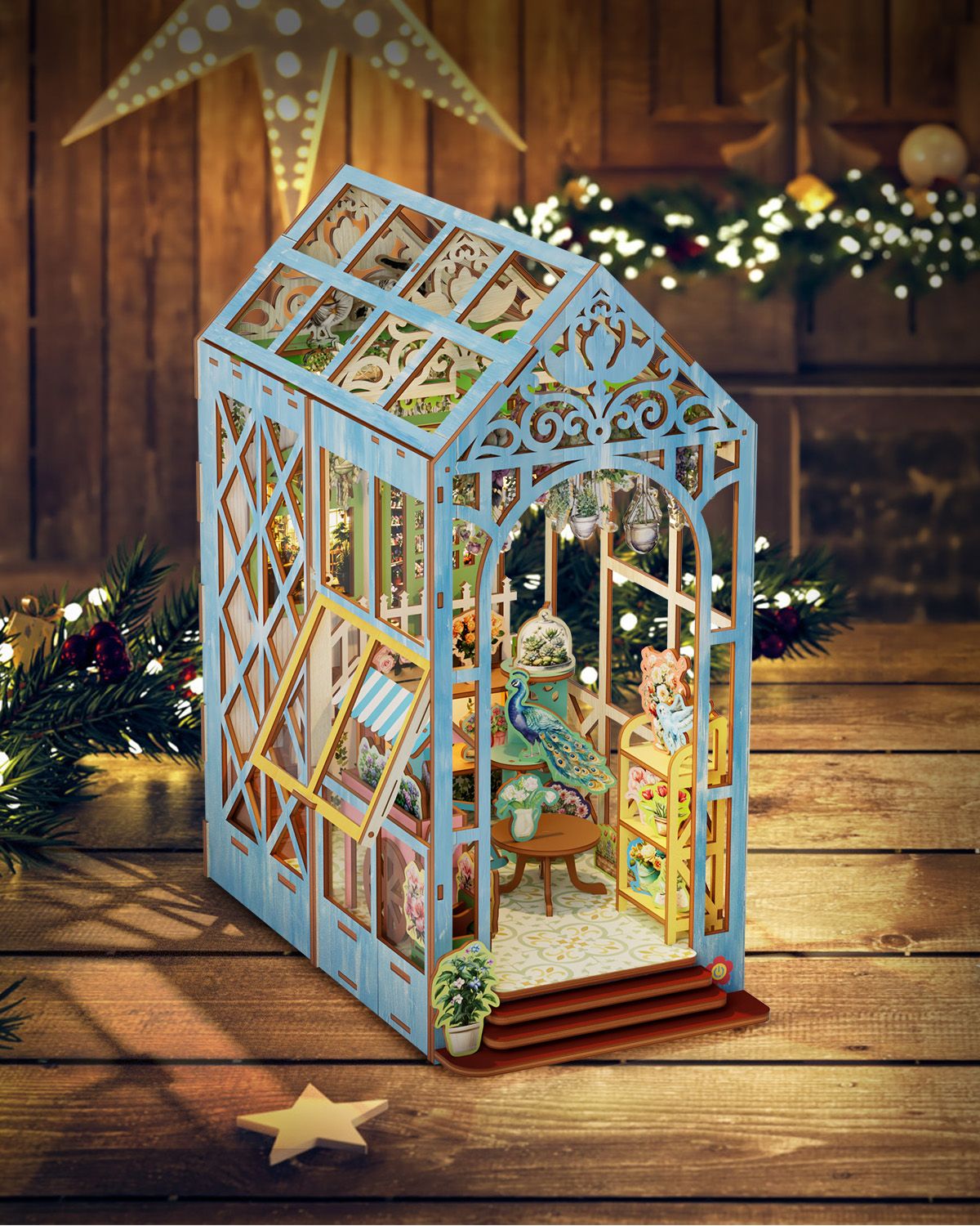 DIY Book Nook Kit,3D Wooden Puzzle