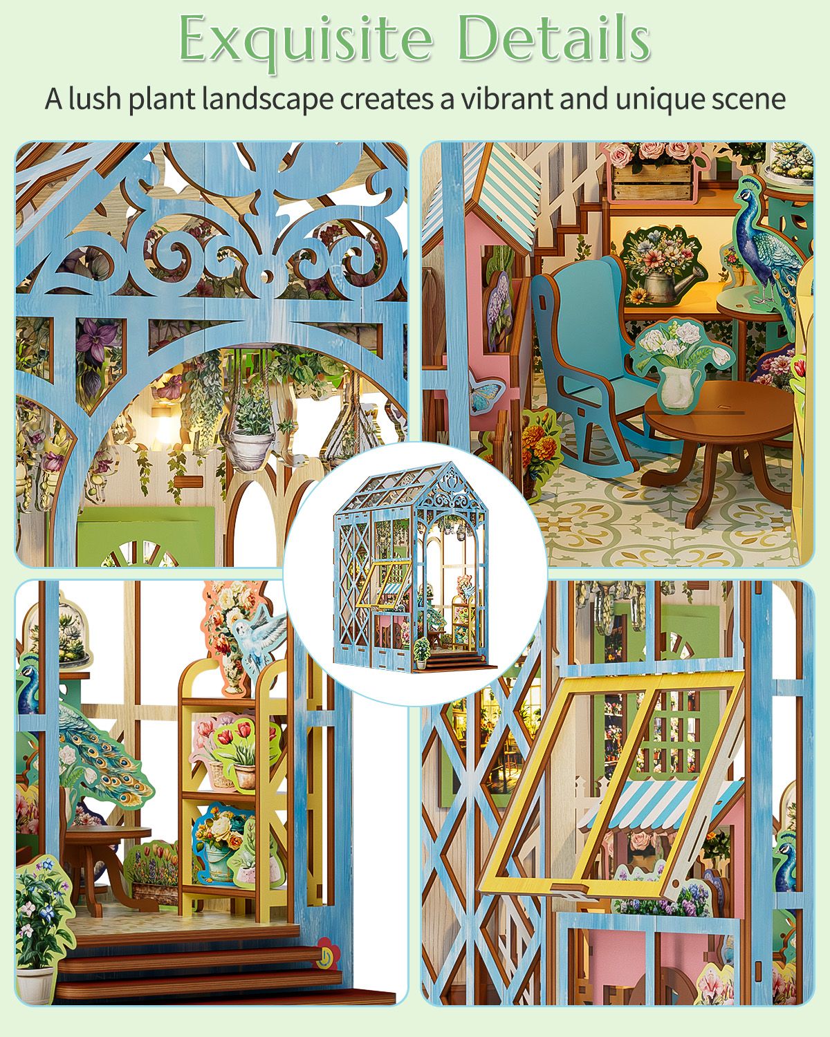 DIY Book Nook Kit,3D Wooden Puzzle
