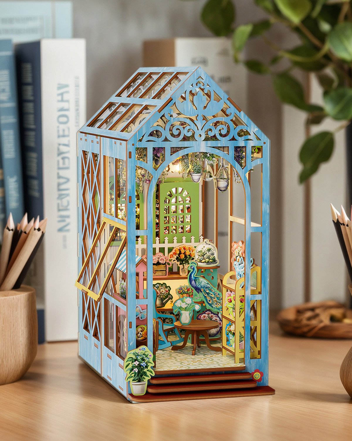 DIY Book Nook Kit,3D Wooden Puzzle