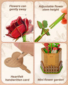 Rose DIY Wooden Flower - KAAYEE Puzzle