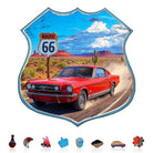 Route 66 Wooden Jigsaw Puzzle - KAAYEE Puzzle