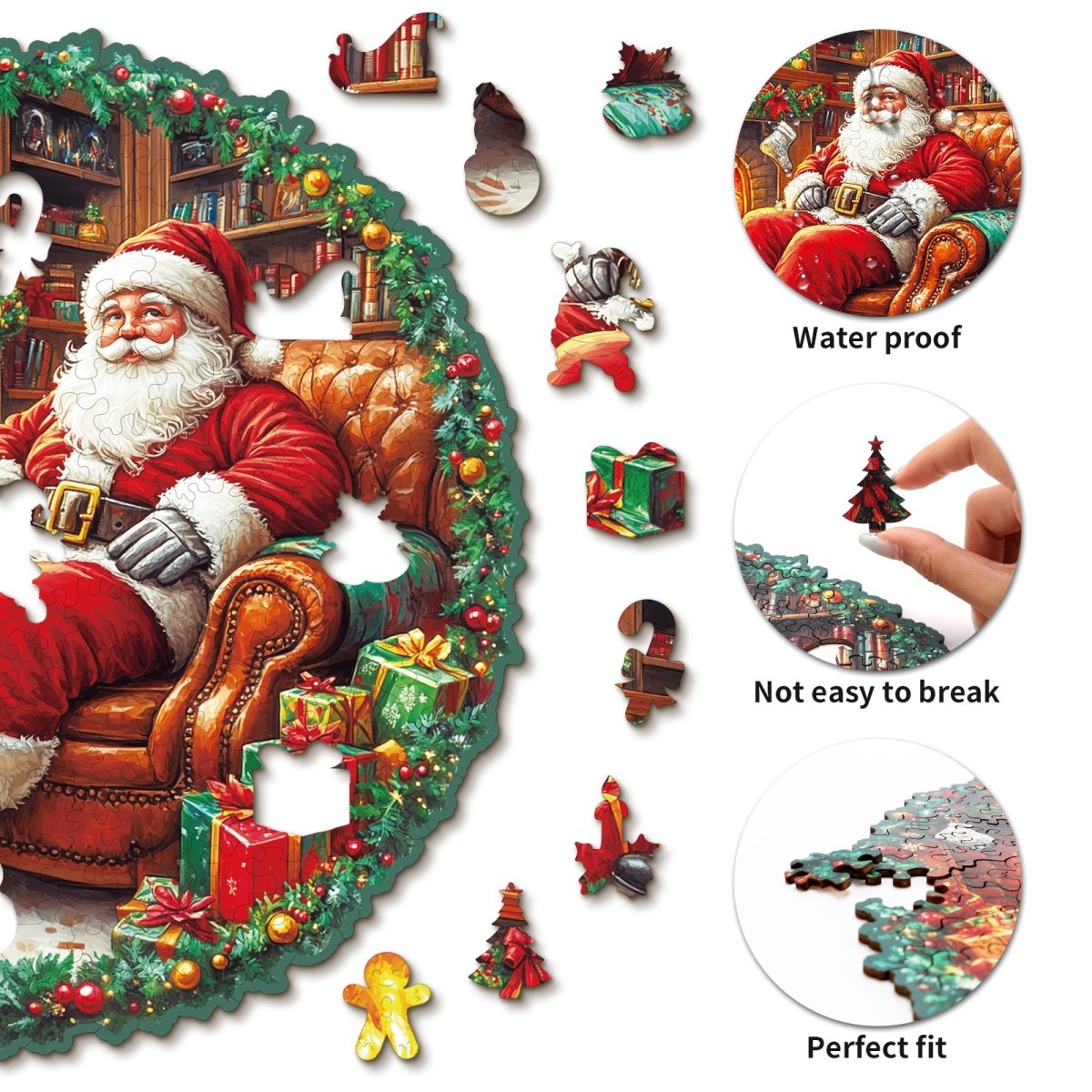 Santa Claus Wooden Jigsaw Puzzle - KAAYEE Puzzle