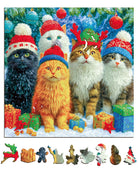 Santa Kitty Wooden Jigsaw Puzzle - KAAYEE Puzzle
