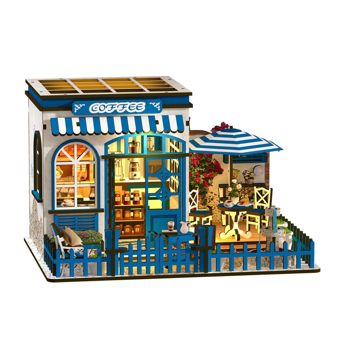 Santorini Sun Coffee DIY Miniature House - KAAYEE Puzzle