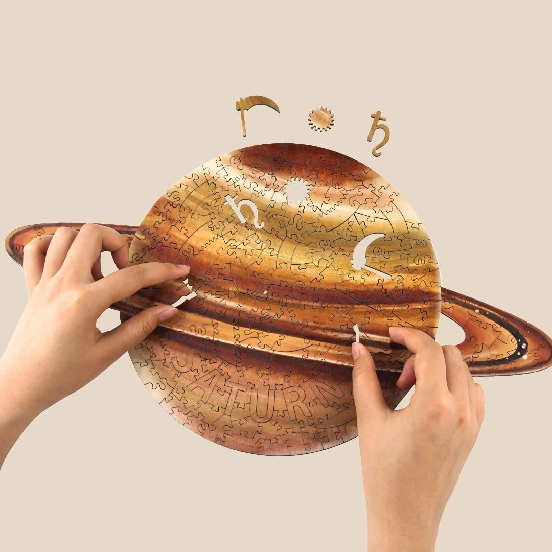 SATURN Wooden Jigsaw Puzzle - KAAYEE Puzzle
