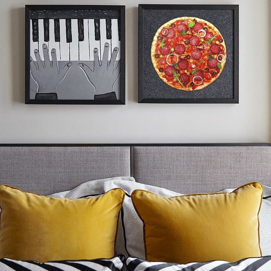 SAUSAGE PIZZA Wooden Jigsaw Puzzle - KAAYEE Puzzle