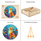 Scratching Cat Wooden Jigsaw Puzzle - KAAYEE Puzzle