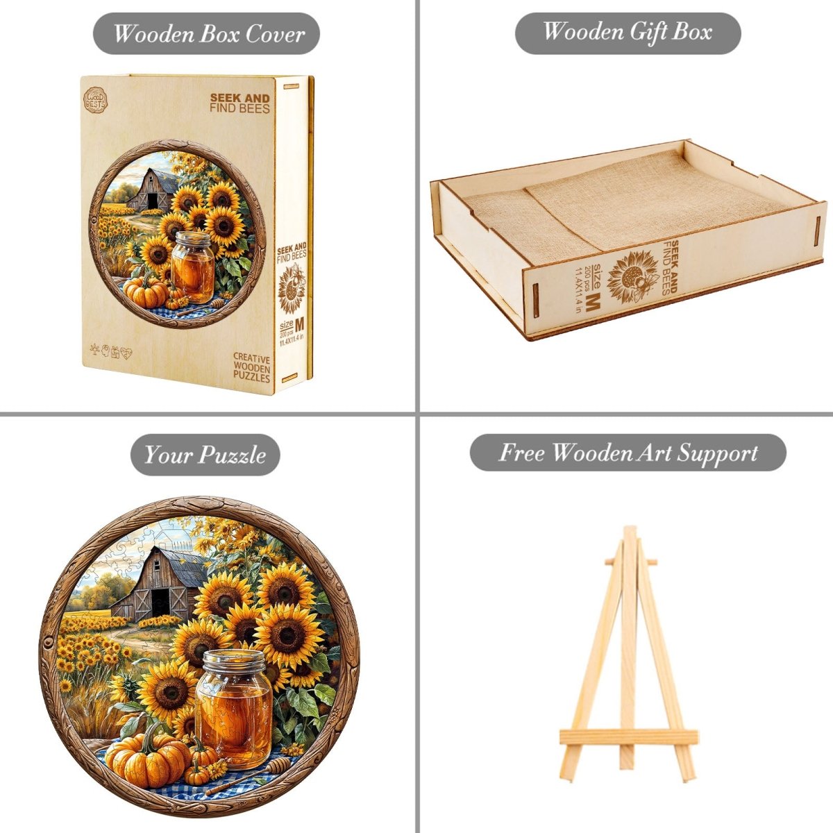 seek and find bees Wooden Jigsaw Puzzle - KAAYEE Puzzle