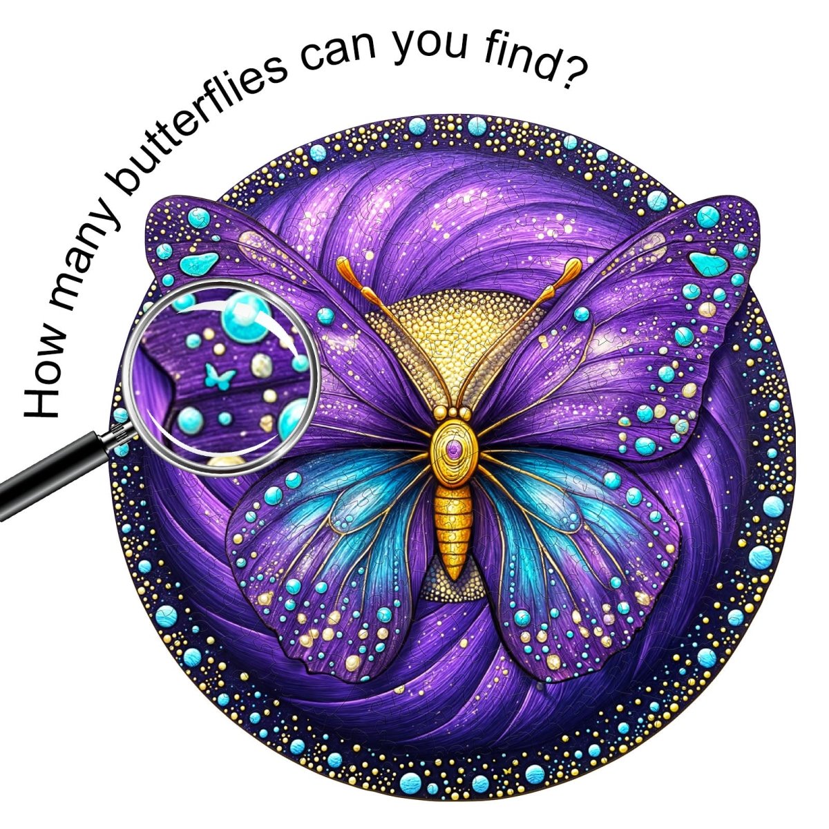 Seek and Find Butterflies Wooden Jigsaw Puzzle - KAAYEE Puzzle