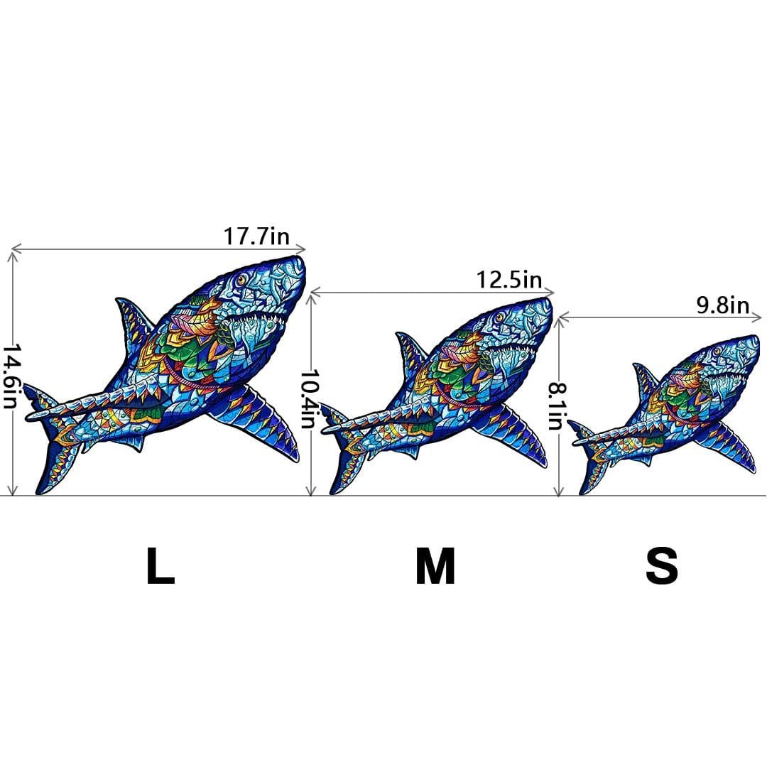 SHAKE SHARK Wooden Jigsaw Puzzle - KAAYEE Puzzle
