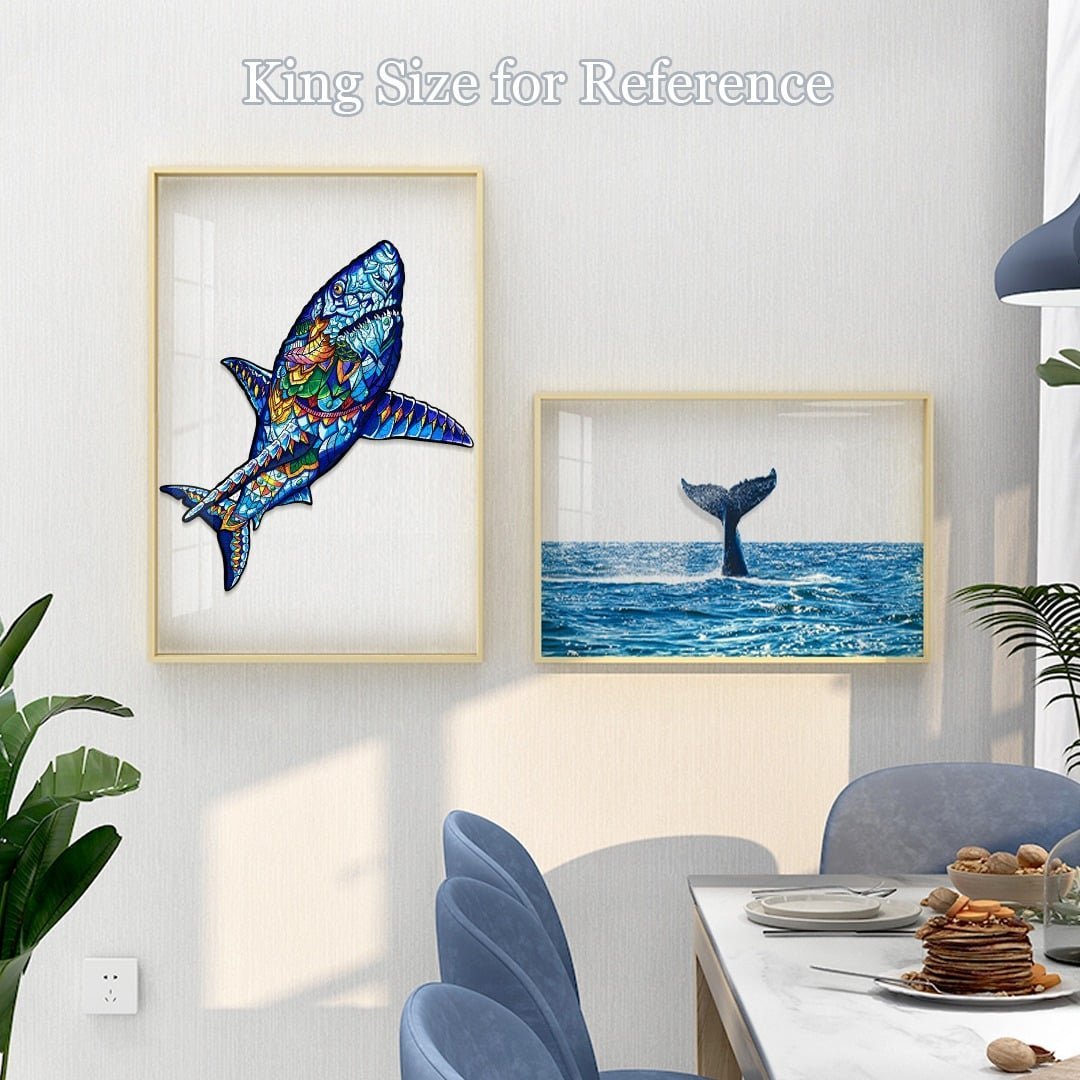 SHAKE SHARK Wooden Jigsaw Puzzle - KAAYEE Puzzle