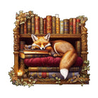 Sleep Library - Fox Wooden Jigsaw Puzzle - KAAYEE Puzzle