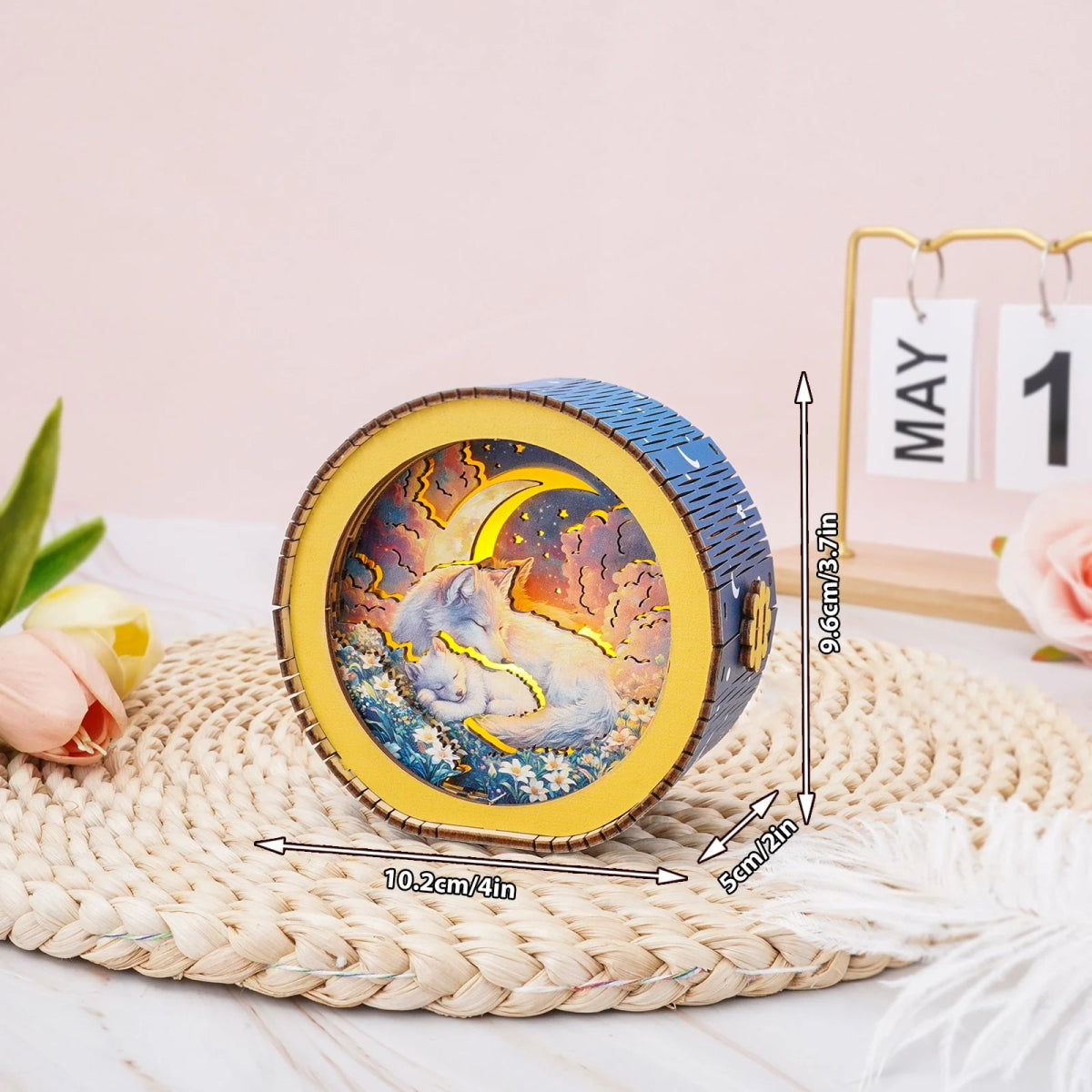 Sleeping Fox Family Night Light - KAAYEE Puzzle