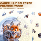 Sleigh fox Wooden Jigsaw Puzzle - KAAYEE Puzzle