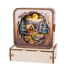 Snow Mountain Cabin Night Light - KAAYEE Puzzle